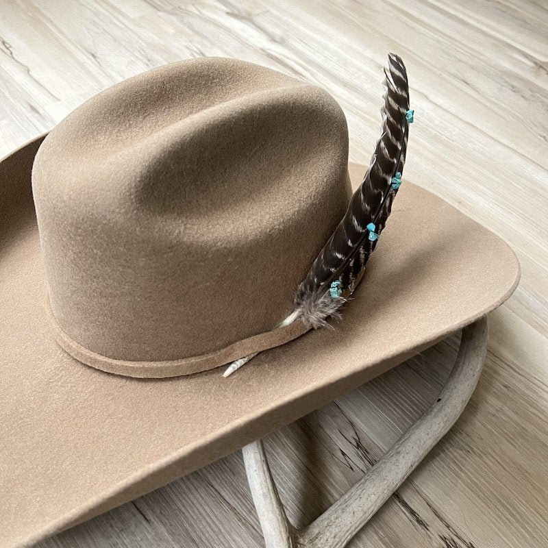 Turquoise Turkey Hat Feather