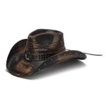 Men's Straw Cowboy Hat | Stampede | Black | Studs