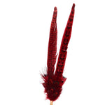 Western Feather Hat Pin Red