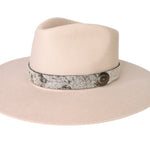 Genuine Cowhide Hat Band - Speckled Grey