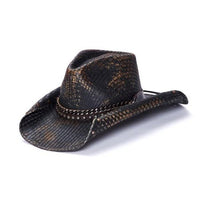 Canvas Cowboy Hat | Stampede | Rolled Brim | Black