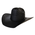 Justin Black Straw Cowboy Hat - 20X Cutter