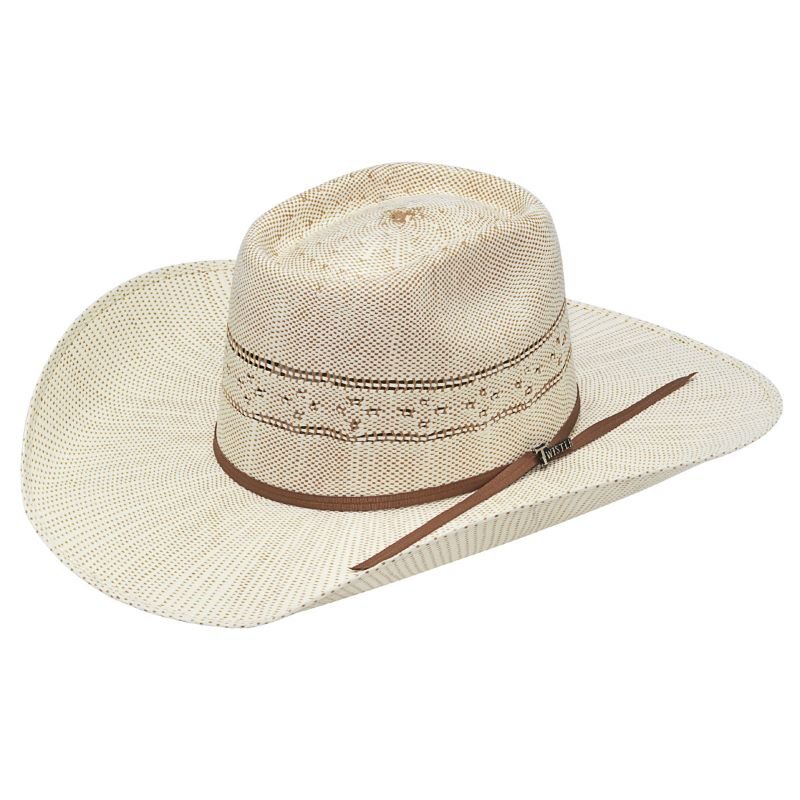 Twister Brown Straw Cowboy Hat - Spurs