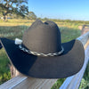 Hitched Horsehair Braided Hat Band - Black & White