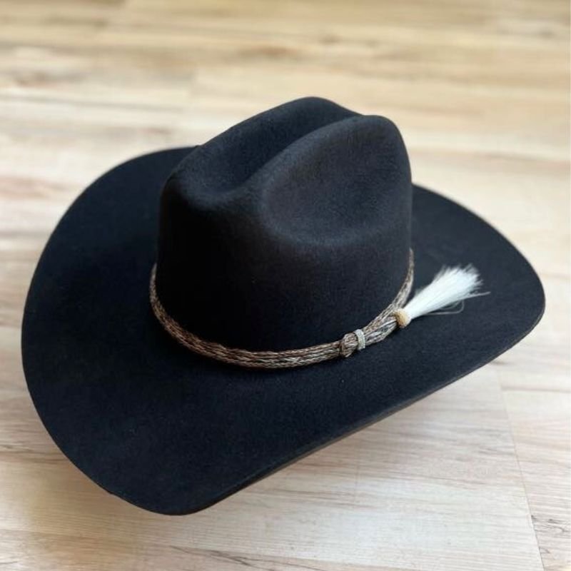 Horsehair Five Strand Single Tassel Cowboy Hat Band