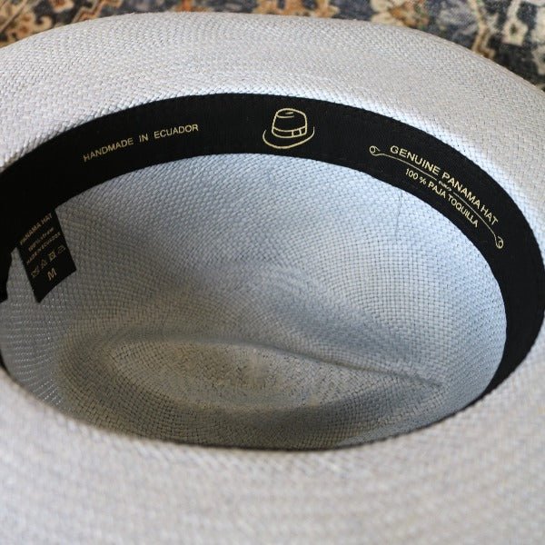 Ronnel Panama Straw Blue Fedora Hat | The Martin