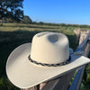 Hitched Horsehair Braided Hat Band - Black & White