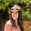 Women's Straw Cowboy Hat | Stampede | Vented | Floral Design