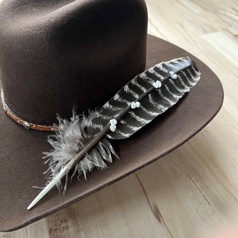 Turkey Feather Hat Accent - The Goliad