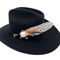 western feather accent Feather Hat Accent - Zebra