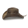 Men's Straw Cowboy Hat | Brown Chain | Stampede | Tea Stained