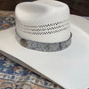 Genuine Cowhide Hat Band - Speckled Grey