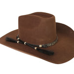 Horsehair Braided Double Tassel Hat Band - Stripe