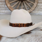 Western Feather Hat Band - Rust
