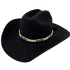 Beaded Horsehair Hat Band White/Blue