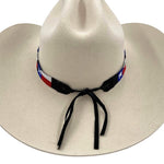 Texas Flag Beaded Hat Band