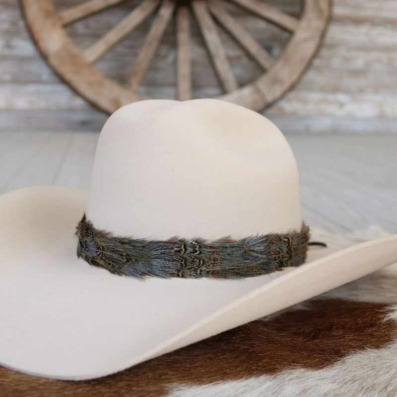 Western Feather Hat Band - Dove I
