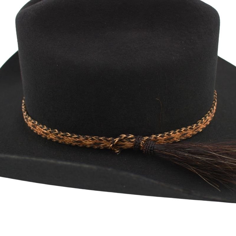 Horsehair Braided Single Tassel Hat Band - Sundown