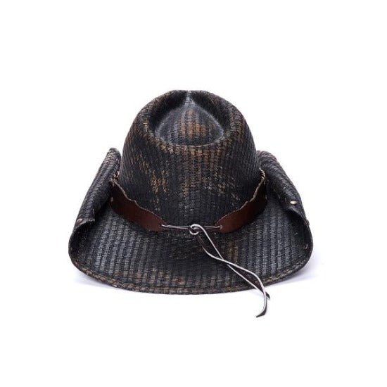 Canvas Cowboy Hat | Stampede | Rolled Brim | Black