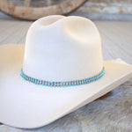 Rhinestone Bling & Turquoise Hat Band